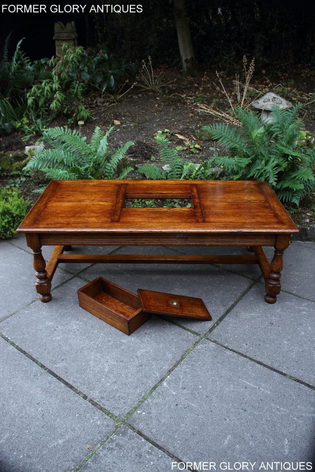 Image 24 of TITCHMARSH & GOODWIN STYLE OAK COFFEE TEA GAMES TABLE STAND