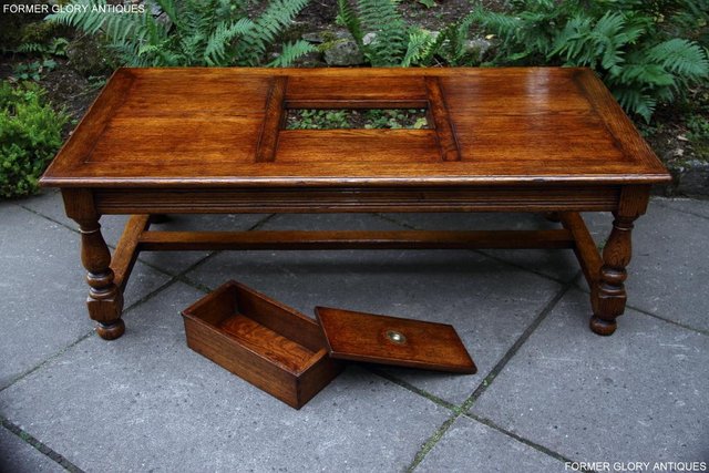 Image 36 of TITCHMARSH & GOODWIN STYLE OAK COFFEE TEA GAMES TABLE STAND