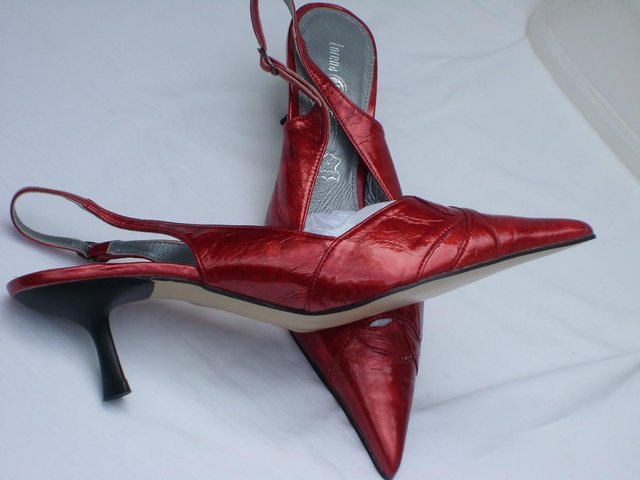 Image 2 of LORENA FUENTES Red Patent Leather Shoes–Size 7/40 NEW