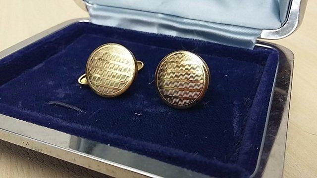 Preview of the first image of Vintage 1930's Geometric Cufflinks.