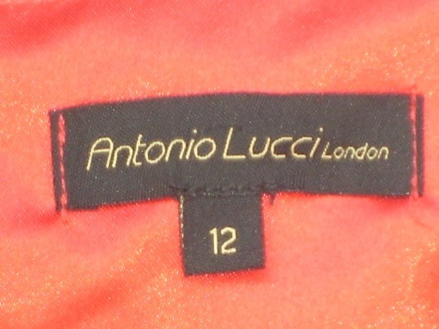 Image 3 of ANTONIO LUCCI Strapless Red Silk Mini Dress–Size 12