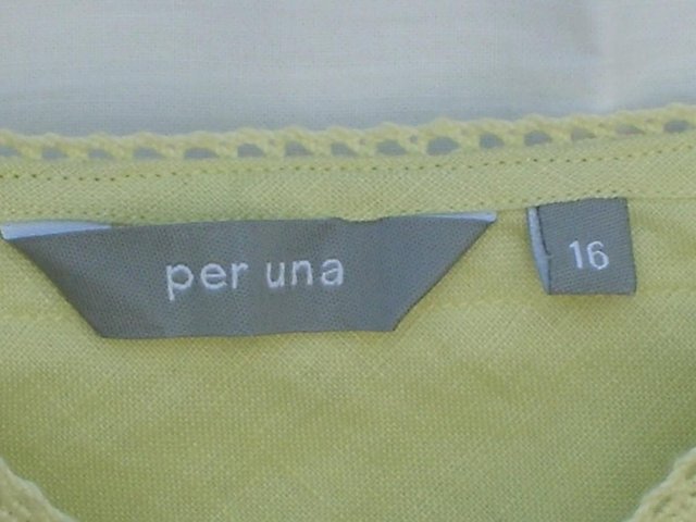 Image 3 of PER UNA Green Linen Sleeveless Top –Size 16