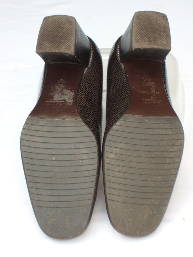 Image 3 of BALLY Leather Block Heel Court Shoes–Size 5 ½/38.5