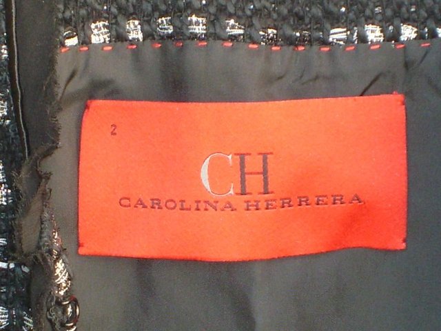 Image 3 of CAROLINA HERRERA Silk Edged Jacket Top–Size 8 (2)
