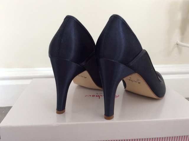 Image 2 of Navy Blue Satin court she