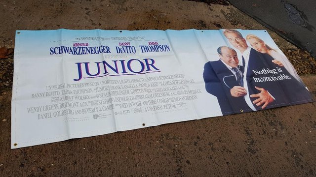 Preview of the first image of Movie banner - JUNIOR - original  (3 x 8 Ft.).
