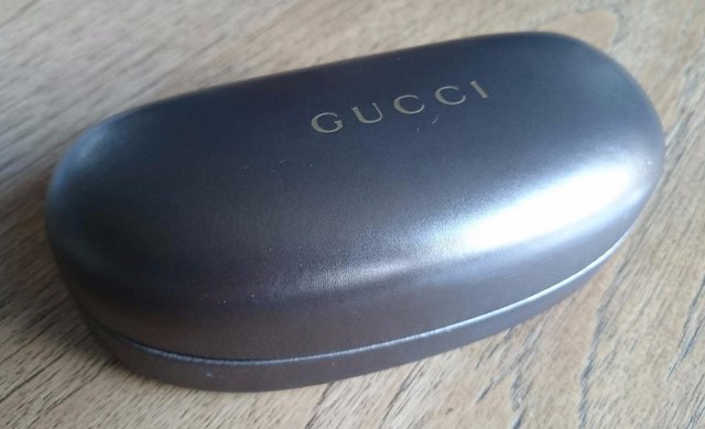 Preview of the first image of Gucci Gold Glasses Spectacles Eyeglasses Case & Lens Cloth.