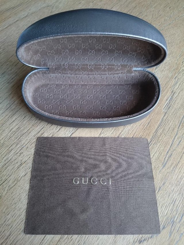 Image 3 of Gucci Gold Glasses Spectacles Eyeglasses Case & Lens Cloth