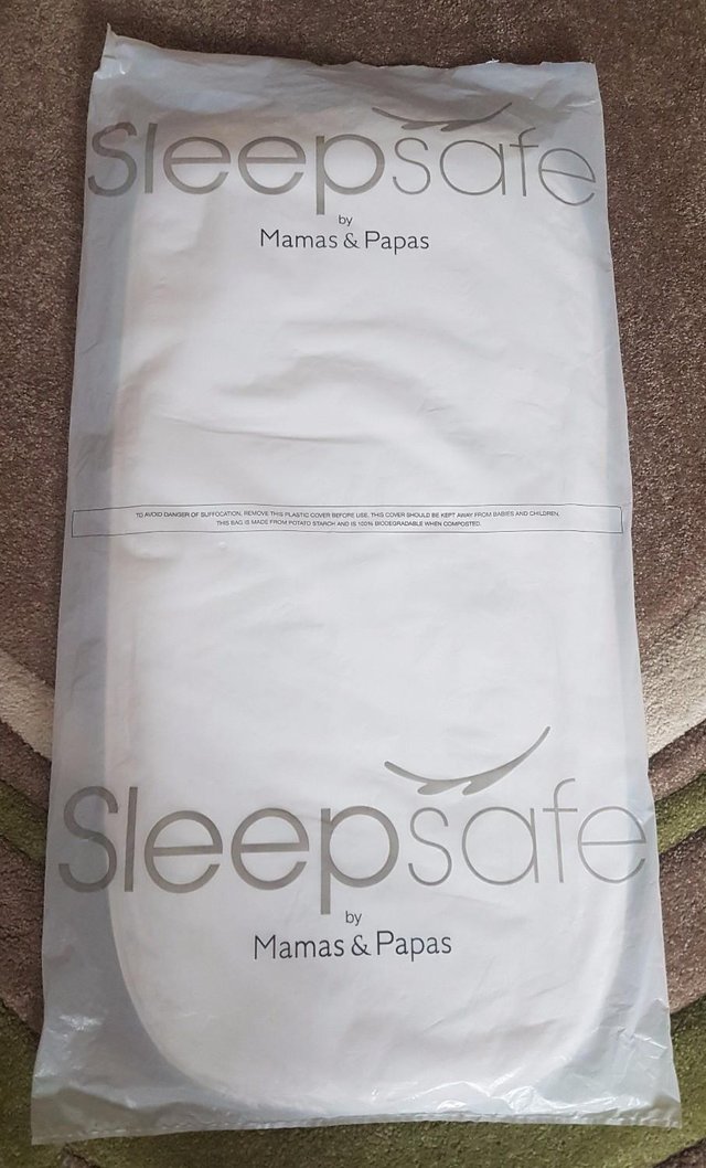 Preview of the first image of Mamas & Papas Sleepsafe Deluxe Foam Carrycot Mattress.