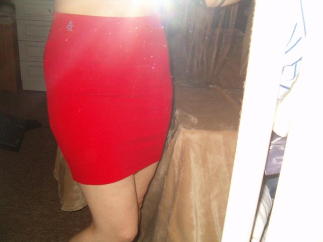 Image 2 of Original Penguin Munsingwear red mini skirt XS, NEW, stretch