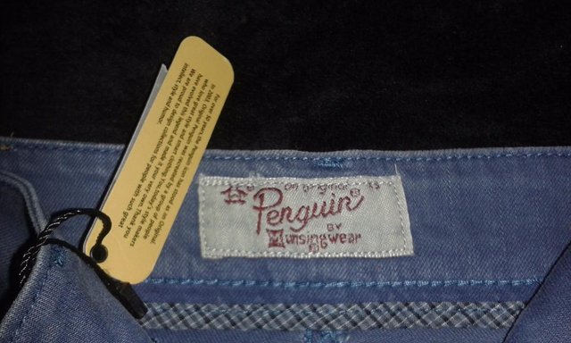 Image 3 of Original Penguin Munsingwear pretty stretch denim mini skirt