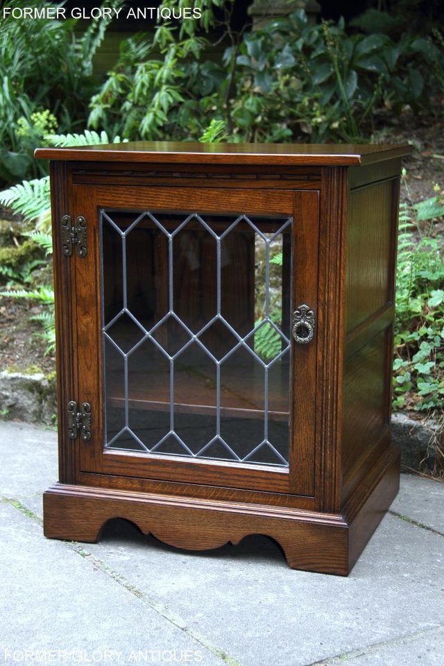 Image 7 of 2 OLD CHARM LIGHT OAK TV HI FI DVD CD STAND TABLE CABINETS