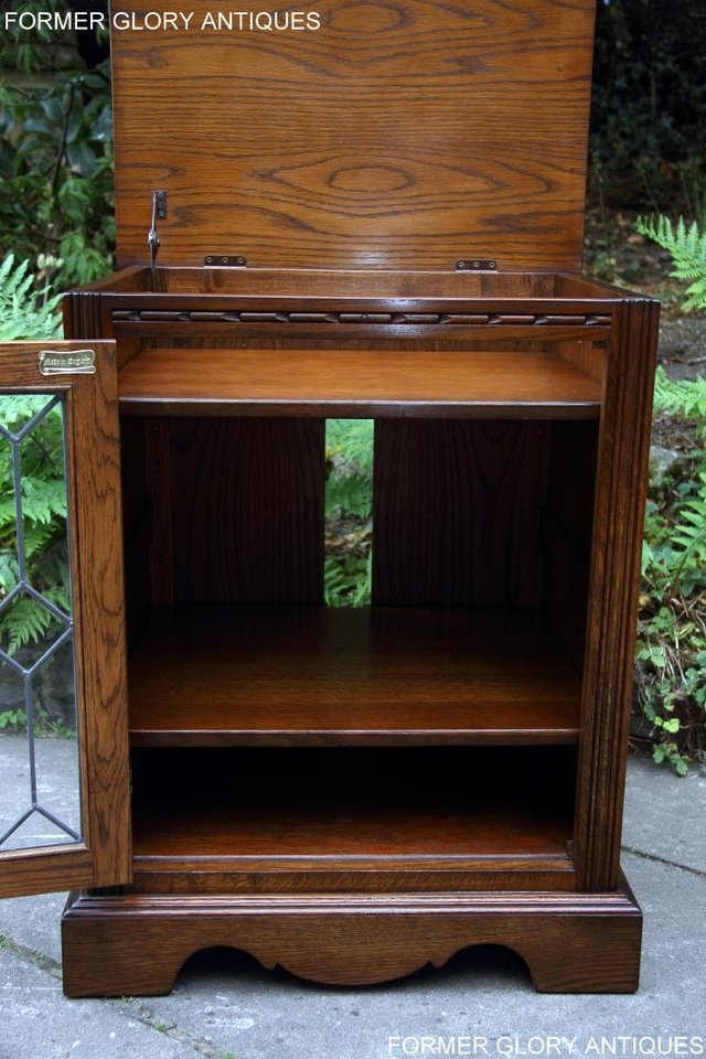 Image 26 of 2 OLD CHARM LIGHT OAK TV HI FI DVD CD STAND TABLE CABINETS
