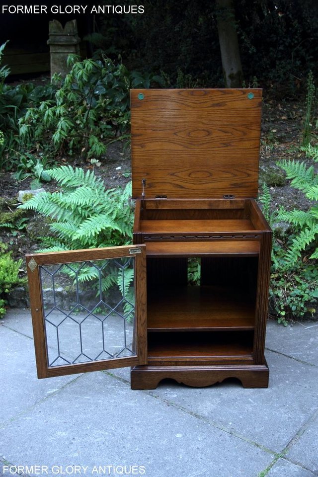 Image 41 of 2 OLD CHARM LIGHT OAK TV HI FI DVD CD STAND TABLE CABINETS