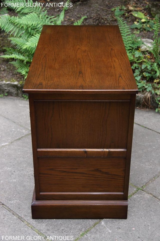 Image 42 of 2 OLD CHARM LIGHT OAK TV HI FI DVD CD STAND TABLE CABINETS