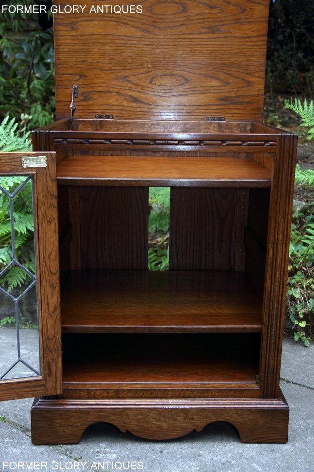 Image 47 of 2 OLD CHARM LIGHT OAK TV HI FI DVD CD STAND TABLE CABINETS