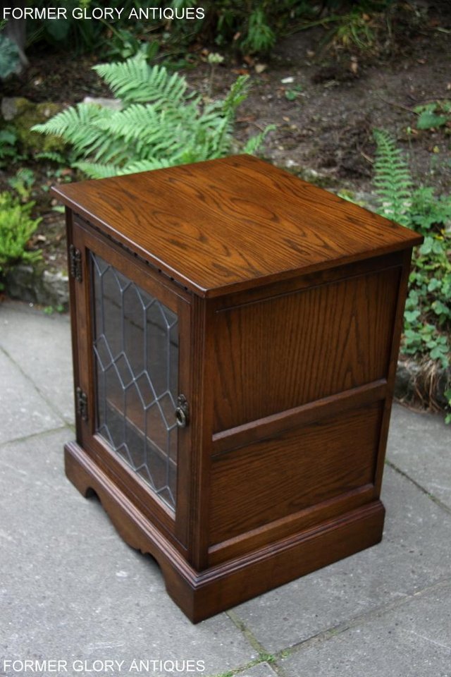 Image 57 of 2 OLD CHARM LIGHT OAK TV HI FI DVD CD STAND TABLE CABINETS