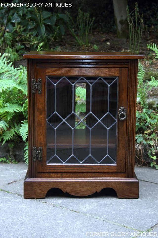 Image 99 of 2 OLD CHARM LIGHT OAK TV HI FI DVD CD STAND TABLE CABINETS
