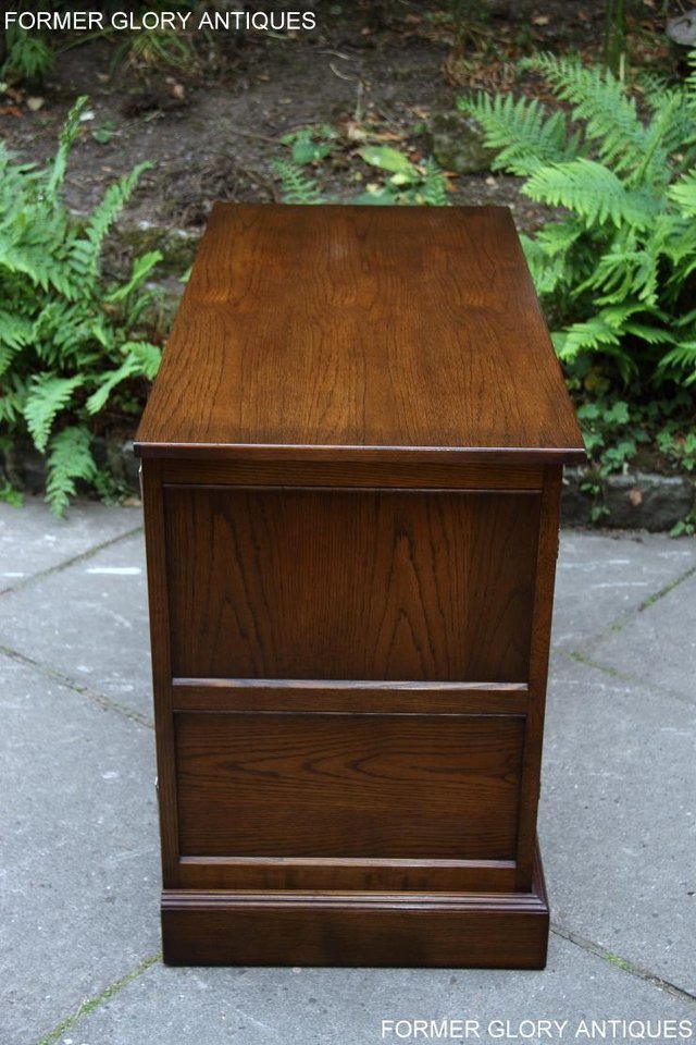 Image 111 of 2 OLD CHARM LIGHT OAK TV HI FI DVD CD STAND TABLE CABINETS
