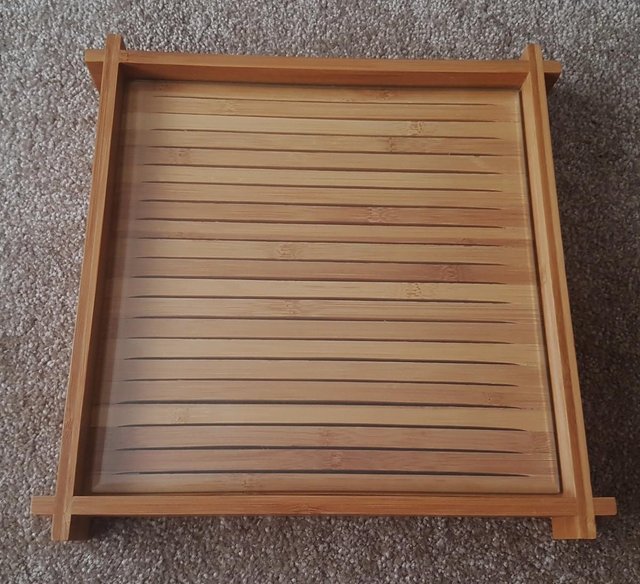 Image 2 of Brand New Partylite Verde Square Bamboo Tray (Boxed)