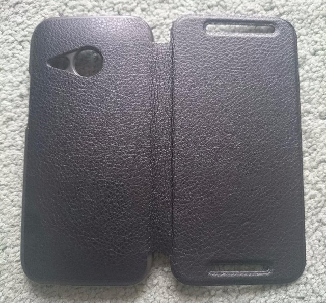 Preview of the first image of HTC One Leather Flip Case.