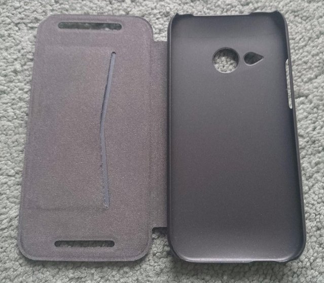 Image 2 of HTC One Leather Flip Case