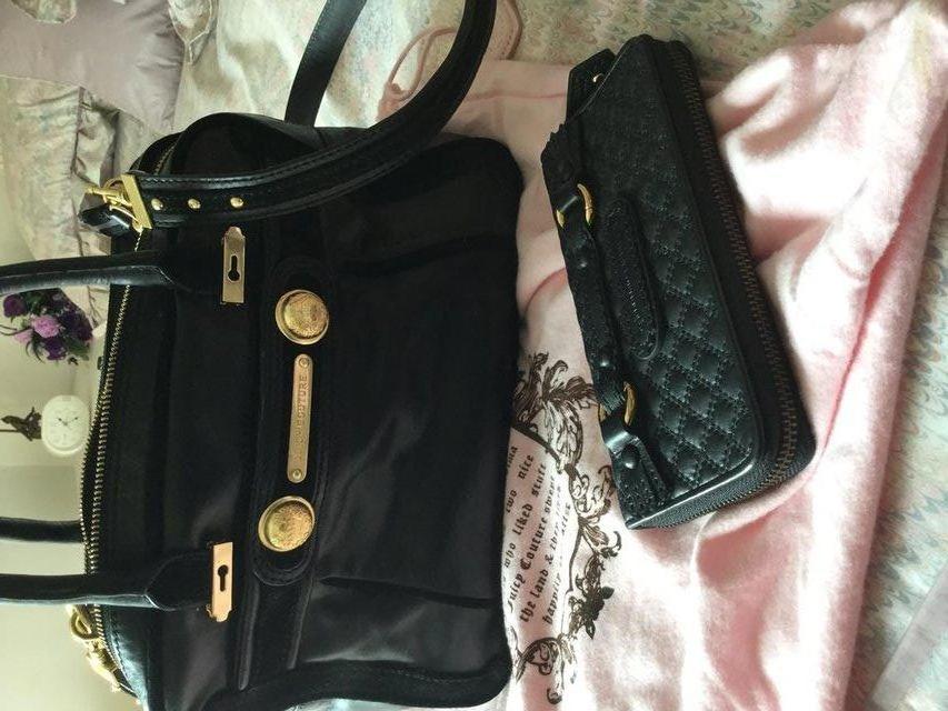 Preview of the first image of Juicy Couture Handbag & Purse ,Black Soft Leather BN.