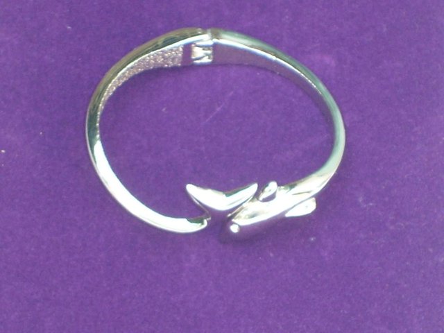 Image 4 of Silver Toned Dolphin Bracelet NEW!