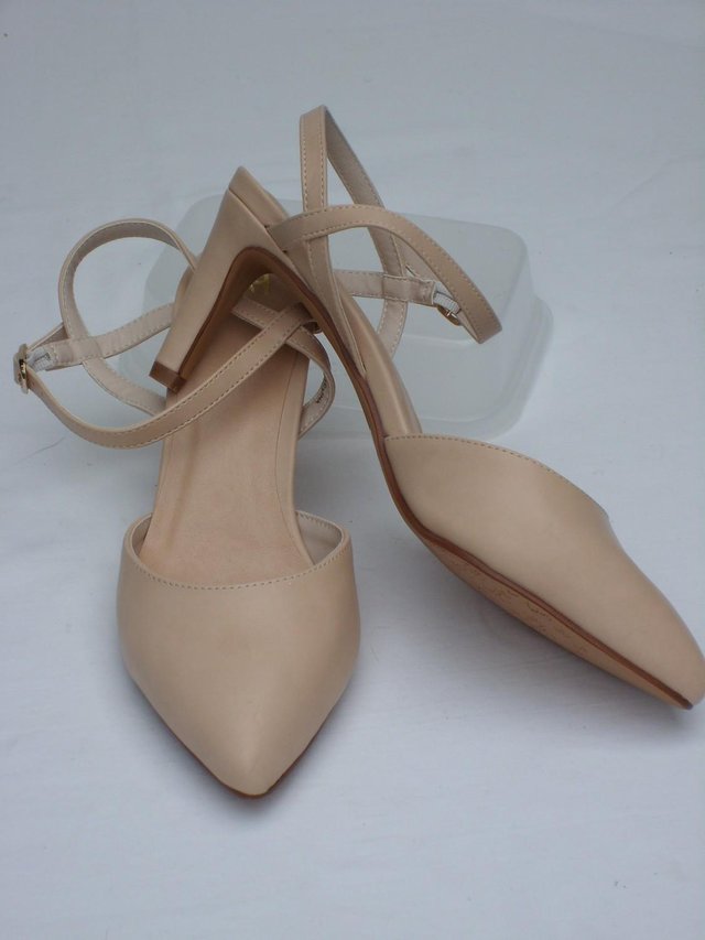 Preview of the first image of A7 Flesh Tone Sling Back Shoes – Size 7/41 - NEW.
