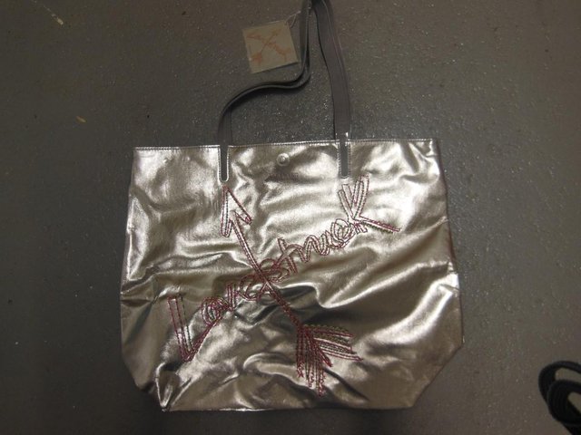 Preview of the first image of Vera Wang LoveStruck Silver Tote Bag - price reduced.
