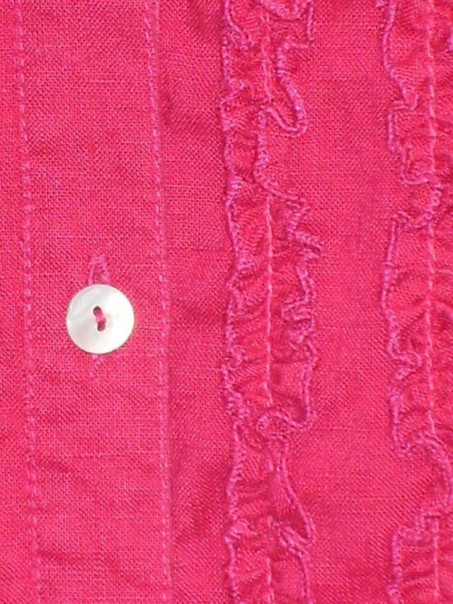 Image 3 of JOHN LEWIS Cerise Linen Shirt Top – Size 16