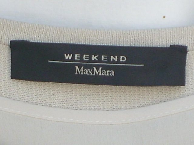 Image 2 of MAX MARA WEEKEND Cream Double Layer Top – Size 8-10 (S)