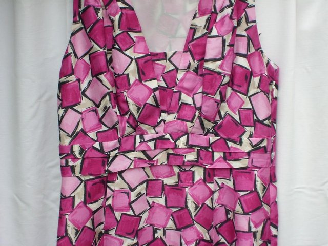 Image 2 of MINUET For KALIKO Pink Print Tea Dress– Size 8