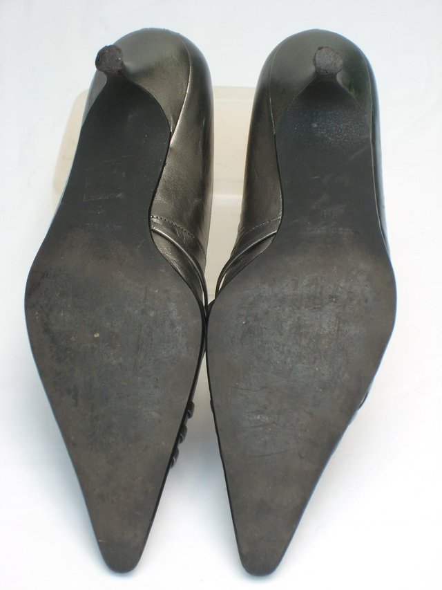 Image 3 of BERTIE Gunmetal Grey Leather Shoes – Size 6/39