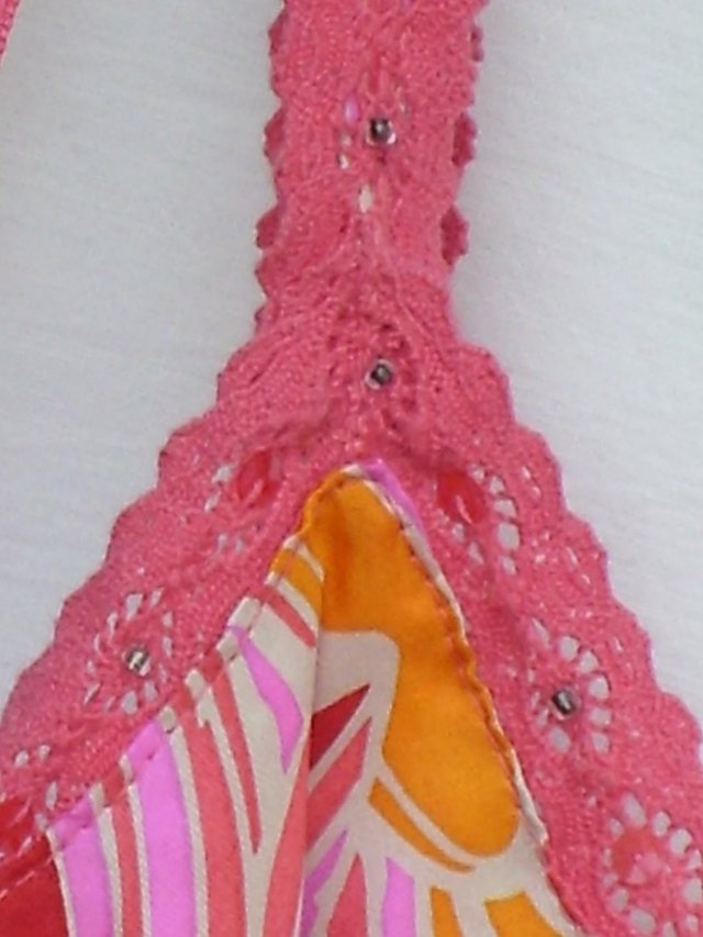 Image 2 of MONSOON Pink & Orange Print Silk Top – Size 12