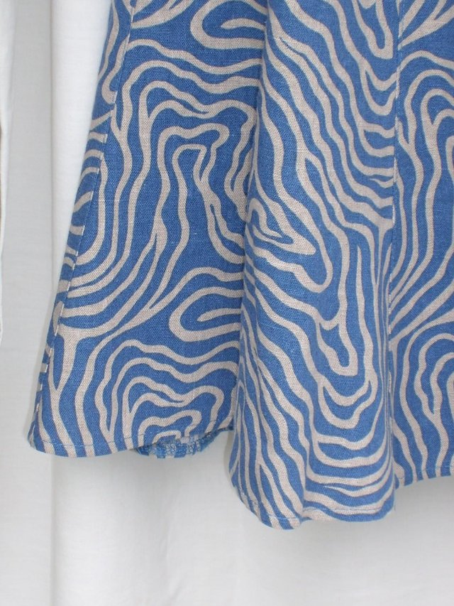 Image 2 of PAPAYA Blue & Beige Print Skirt – Size 16