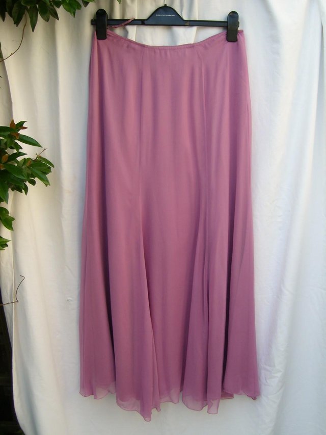 Image 2 of ALBERT NIPON Dusky Pink Top & Skirt–Size 8