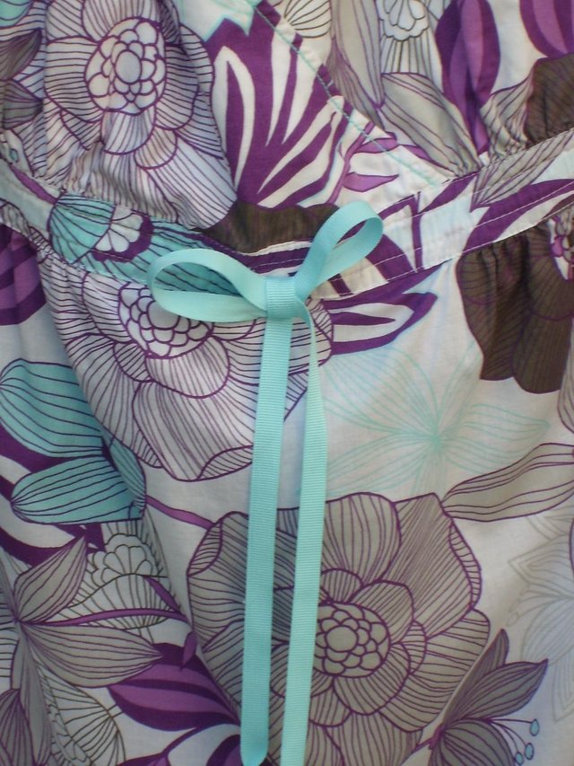 Image 2 of ESPRIT Turquoise & Purple Halter Top –Size 14