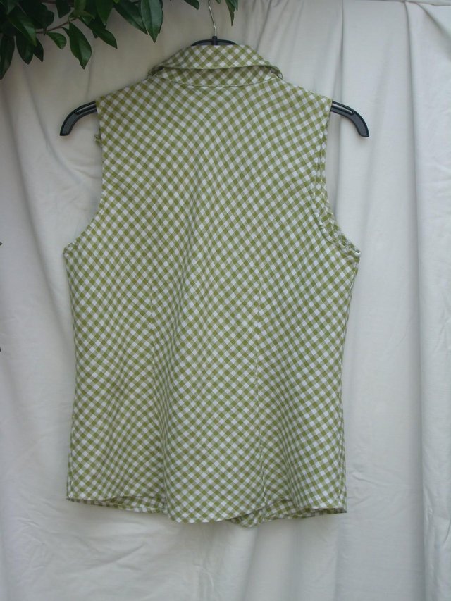 Image 3 of JONES NEW YORK Linen Ruffle Shirt Top –Size 12 (M)