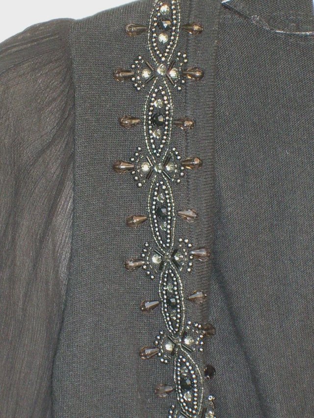 Image 2 of MONSOON  Black Beaded Bolero Top –Size 12