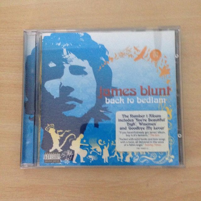 Preview of the first image of James Blunt - Back to Bedlam CD (Parental Advisory, 2005).