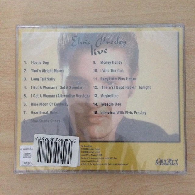 Preview of the first image of Elvis Presley – Live CD.