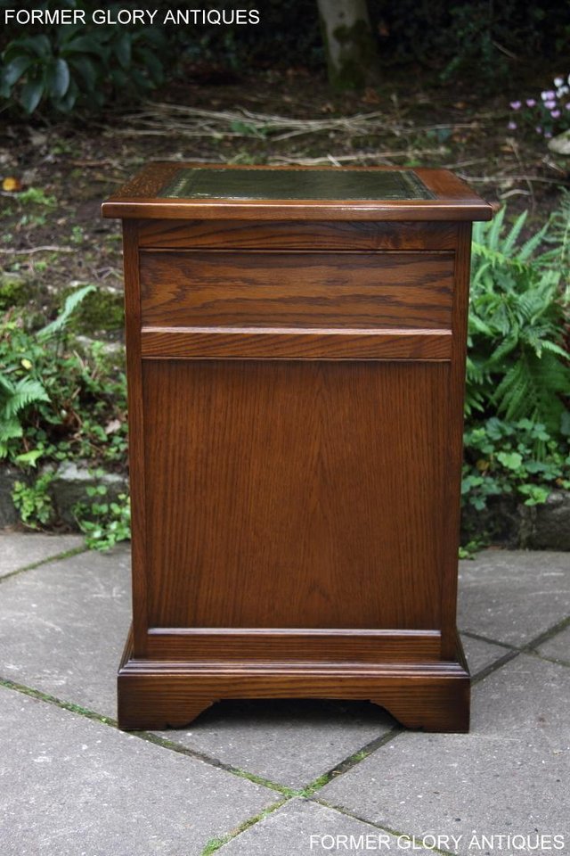 Image 29 of OLD CHARM LIGHT OAK DESK FILING CABINET WRITING TABLE STAND