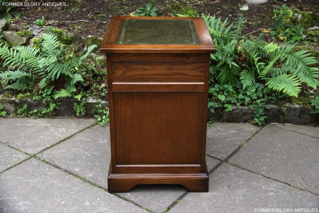 Image 41 of OLD CHARM LIGHT OAK DESK FILING CABINET WRITING TABLE STAND
