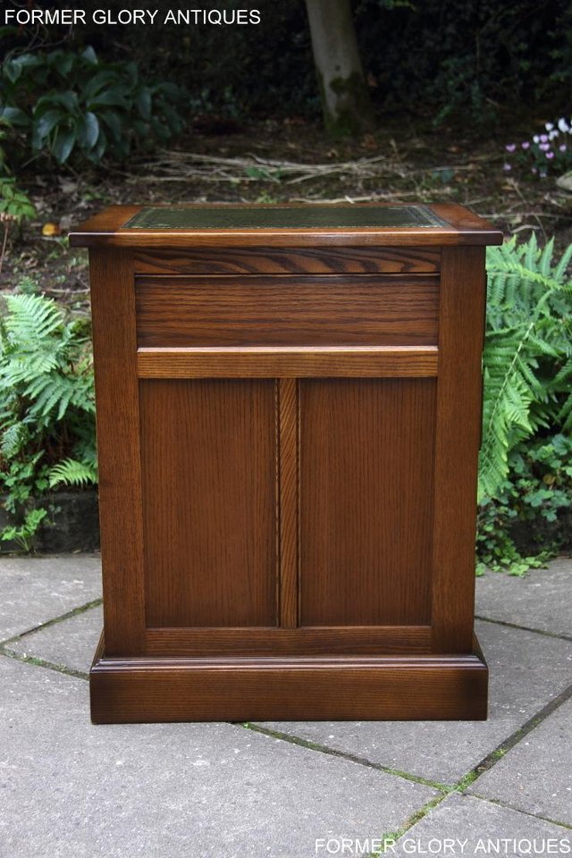 Image 65 of OLD CHARM LIGHT OAK DESK FILING CABINET WRITING TABLE STAND