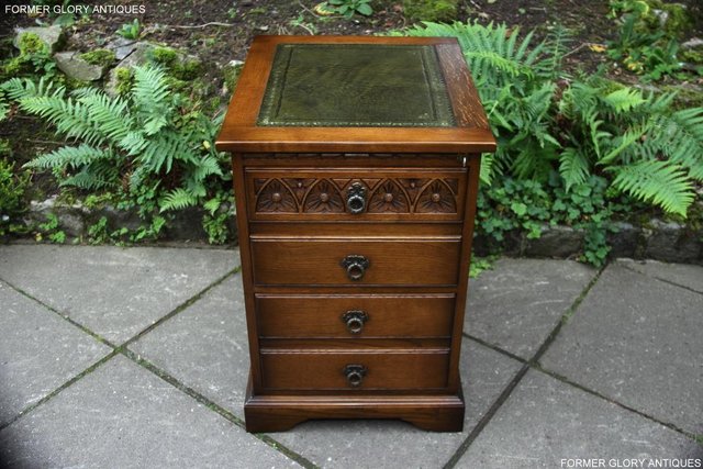 Image 77 of OLD CHARM LIGHT OAK DESK FILING CABINET WRITING TABLE STAND