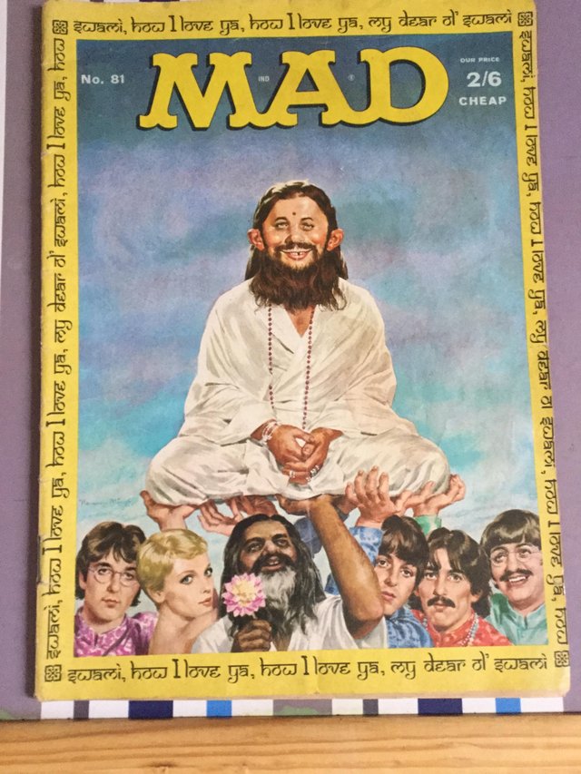 Preview of the first image of MAD Mag, UK Edition Number 81, 1968.