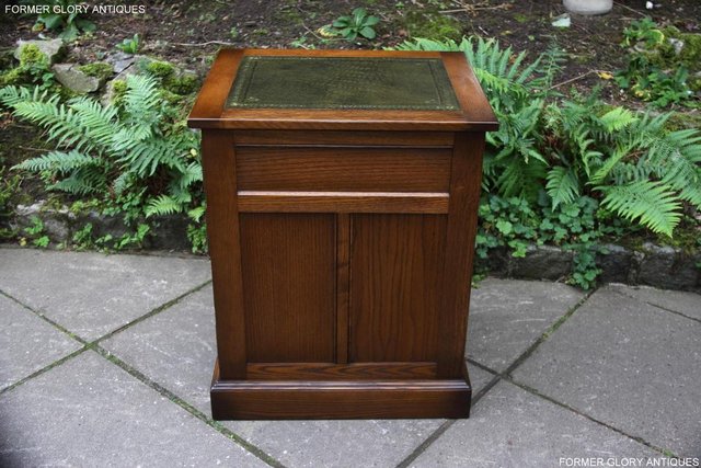 Image 83 of OLD CHARM LIGHT OAK DESK FILING CABINET WRITING TABLE STAND