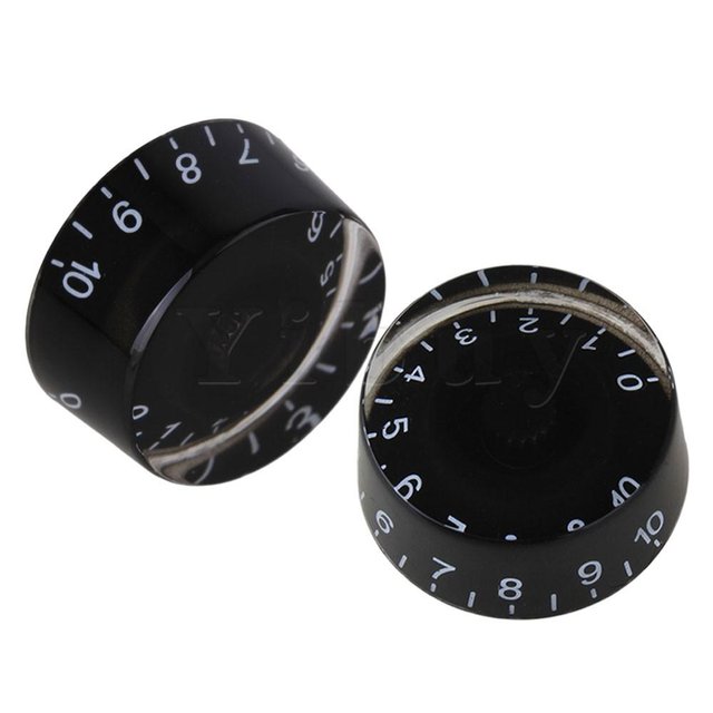 Preview of the first image of Speed Dial Guitar control knobs in Black.