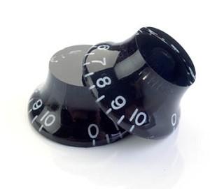 Preview of the first image of Top Hat Guitar control knobs in Black.